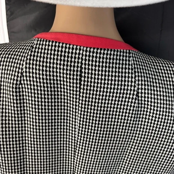 Nine West Black and White Blazer with Orange Accents - Picture 5 of 13